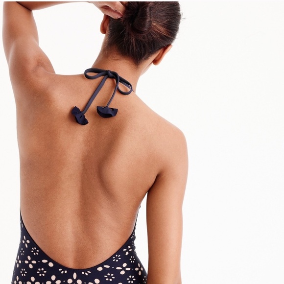 J. Crew laser cut out eyelet swimsuit - Picture 6 of 7